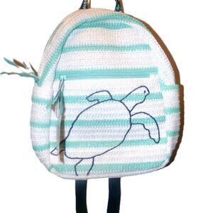 NWTS Vera Bradley Blue Island Medallion Straw mini back pack